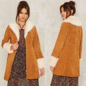 Nasty Gal Stillwater Suede Coat